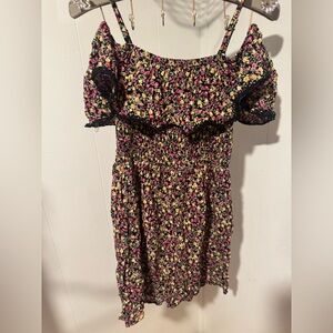 Lily Rose Black Floral Dress